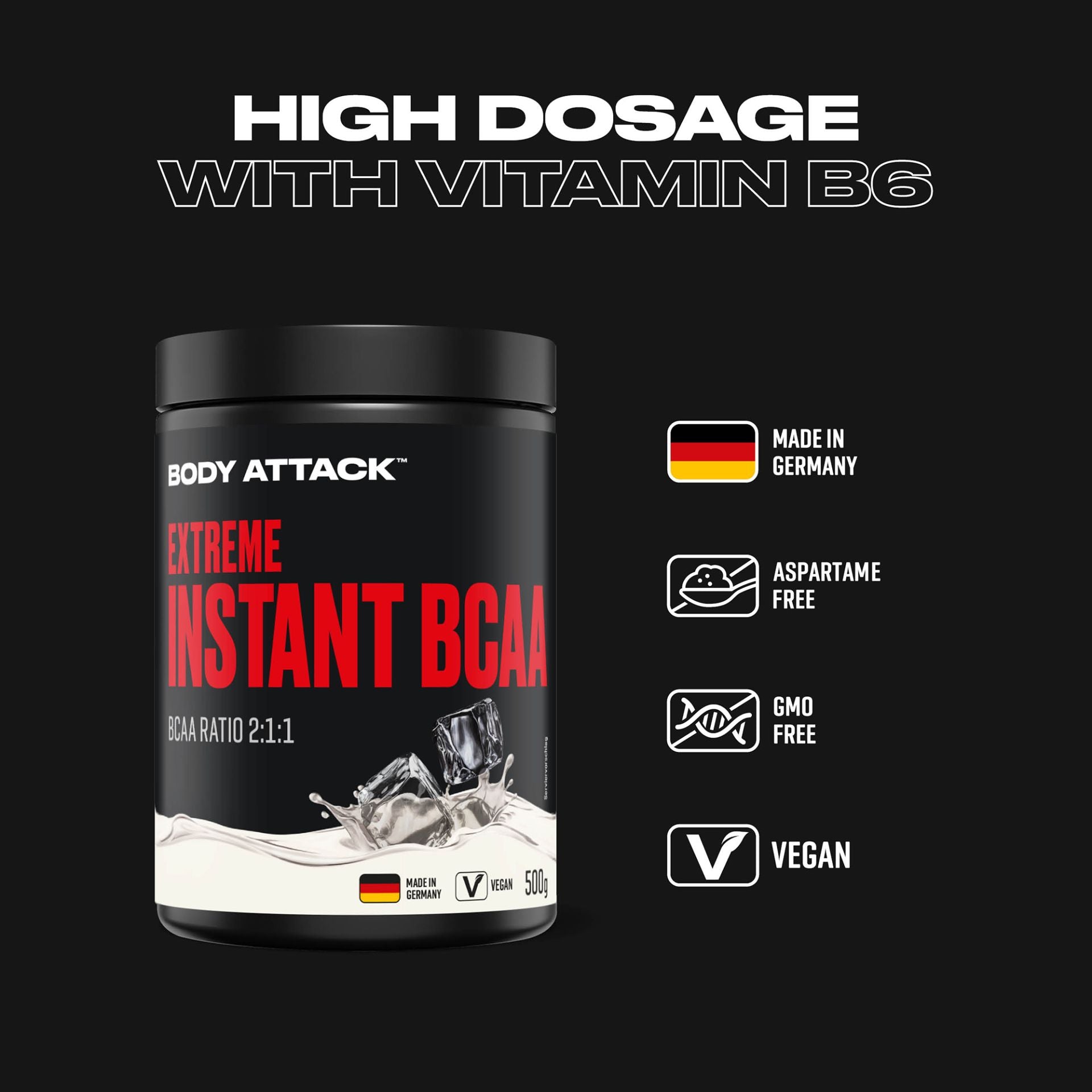 BODY ATTACK - Extreme Instant BCAA 500g