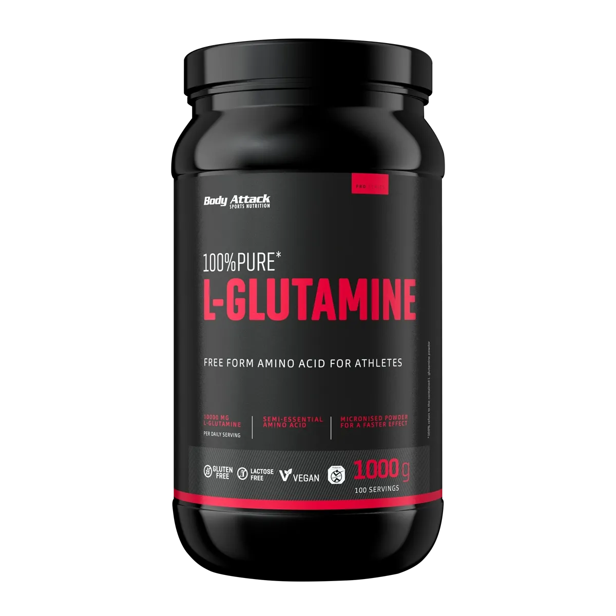 BODY ATTACK - 100% Pure L-Glutamine 1KG